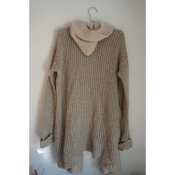 Sleeping on Snow Anthropologie Long Wool Blend Hooded Cardigan Duster Size Small - Picture 3 of 10